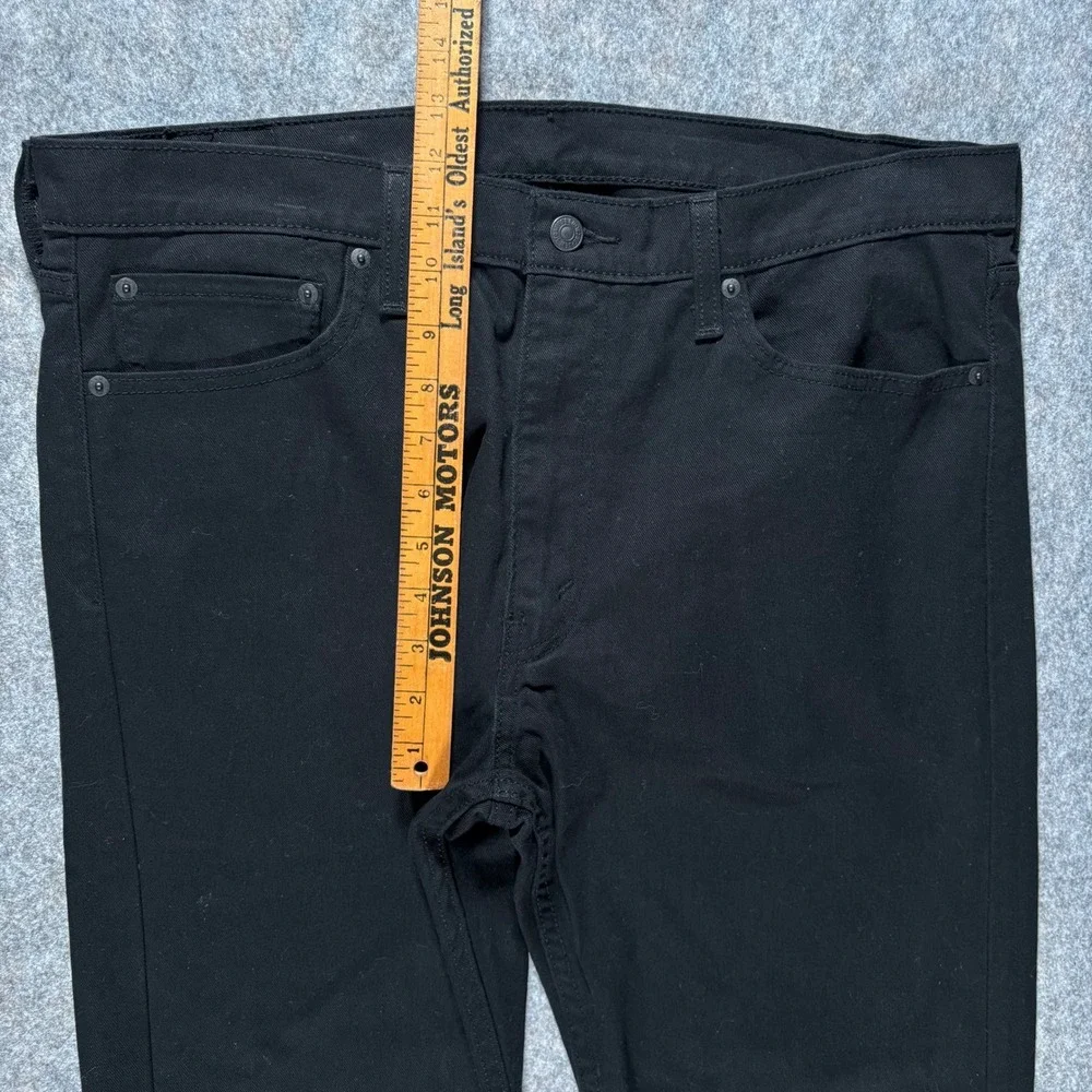 Levis‎ 513 Slim Straight Black Denim Jeans Mens W36 L32 (38x31) Stretch Classic
